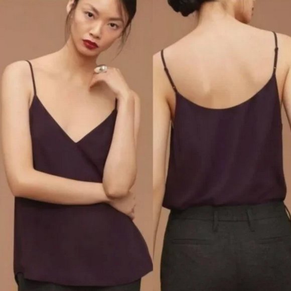Aritzia Babaton Everly Dark Plum Camisole Size Medium - Picture 1 of 4